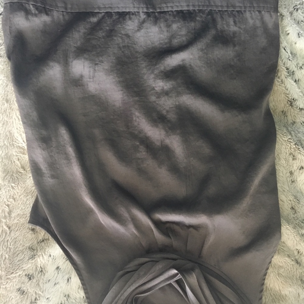 Calvin Klein grey cow neck blouse